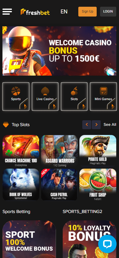 freshbet mobile version