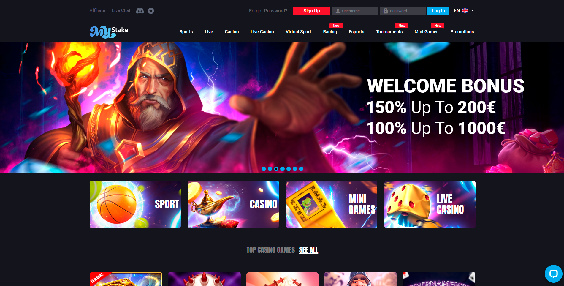MyStake site not on GamStop