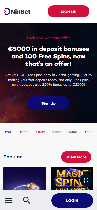 ninbet mobile version
